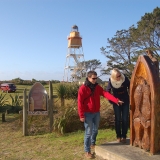 The pouwhenua at the lighthouse 